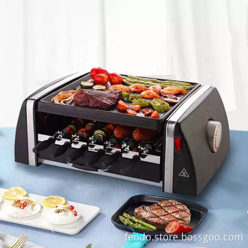 1000W Double Layer Non-Stick Korean Smokeless Indoor Electric BBQ Grill